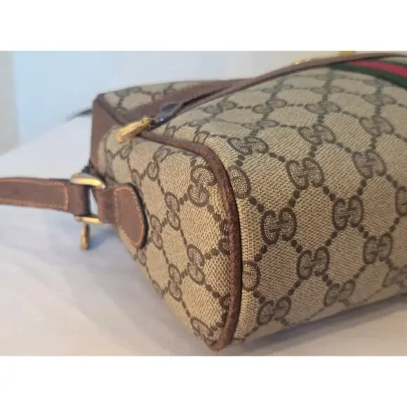 Gucci GG Monogram Vintage Ophidia Crossbody Bag Sherry Line Adjustable Strap - Picture 6 of 15